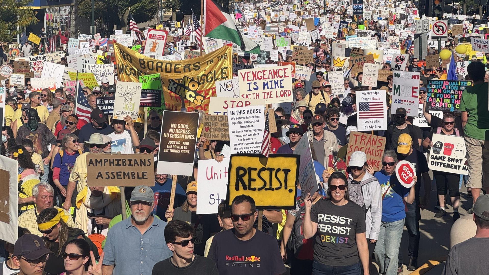 Voices heard at No Kings statewide